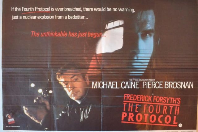 The Fourth Protocol, starring Michael Caine and Pierce Brosnan, is a 1987 Cold War spy film, which is based on the novel of the same name by Frederick Forsyth. Much of the film was shot in the Heelands district of Milton Keynes.