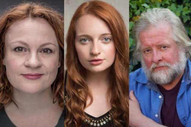 Lucy Mizen (left) is starring alongside Ellen Caranazza (centre) and Ian Jervis (right) in a brand new play developed by Sheffield University.