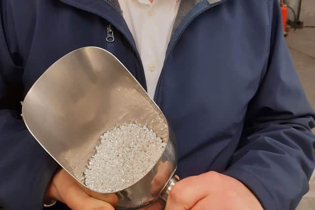 This year's Master Cutler, James Tear, is group managing director of Sheffield precious metals specialist The Solpro Group. Pictured with a scoop of silver grains.