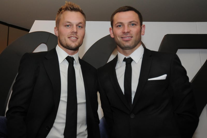 Sunderland footballers were pictured arriving at Boldon cinema for the premier of the new James Bond film 'Skyfall' in 2012. Here are Black Cats heroes Seb Larsson and Phil Bardsley.