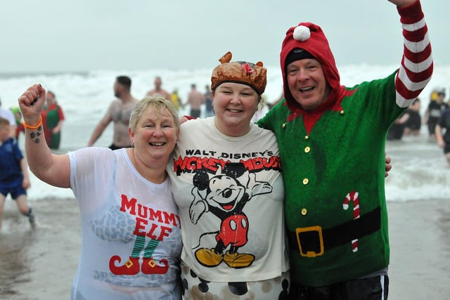 Hartlepool Round Table's Boxing Day Dip returned to Seaton Carew after a coronavirus-enforced 2020 absence.