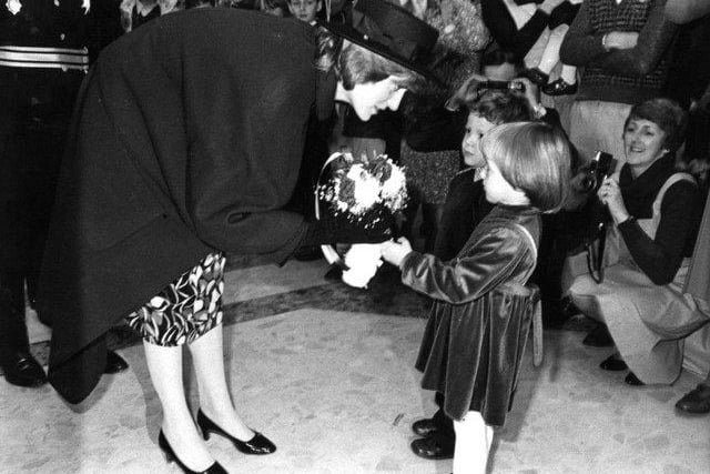 This little girl had the proud honour of presenting Princess Diana with flowers when she opened The Pavements shopping centre in Chesterfield in November 1981.