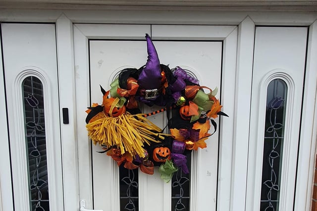 A tasteful wreath to mark the spooky season's arrival.