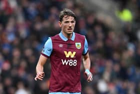 BURNLEY, ENGLAND - FEBRUARY 03: Sander Berge of Burnley during the Premier League match between Burnley FC and Fulham FC at Turf Moor on February 03, 2024 in Burnley, England. (Photo by Gareth Copley/Getty Images)