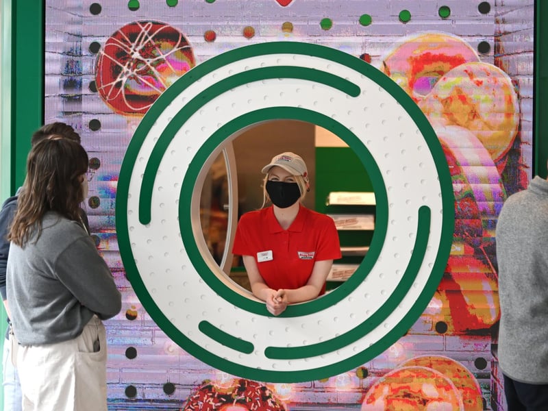 Krispy Kreme was one of the first food vendors to open at St James today. The Bonnie and Wild Food Hall will come over the next few weeks
