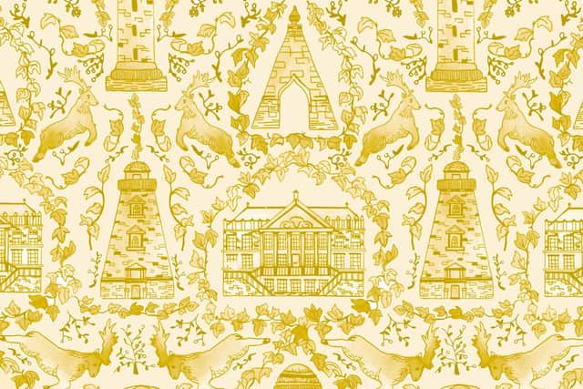 Ellie Fisher, 21, of Tankersley, textile design student at Leeds Arts University, created this print featuring highlights of Wentworth Woodhouse and its grounds. “As a designer it is my passion to capture the local environment and the beauty of Yorkshire,” she said.