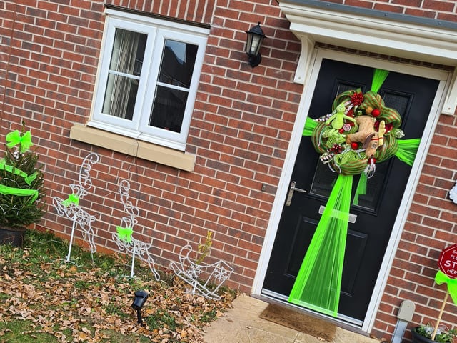 A beautiful door decoration from Sonia Richardson.