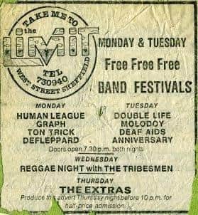 An advert for the Human League/Def Leppard festival line-up