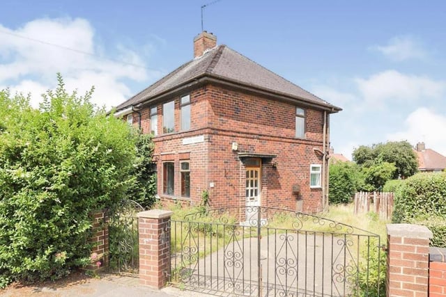Third on the list is this three bed semi-detached house on Eastern Avenue, Arbourthorne. It is for sale at £110,000 and is described as an ideal starter home. Details https://www.zoopla.co.uk/for-sale/details/59712247/