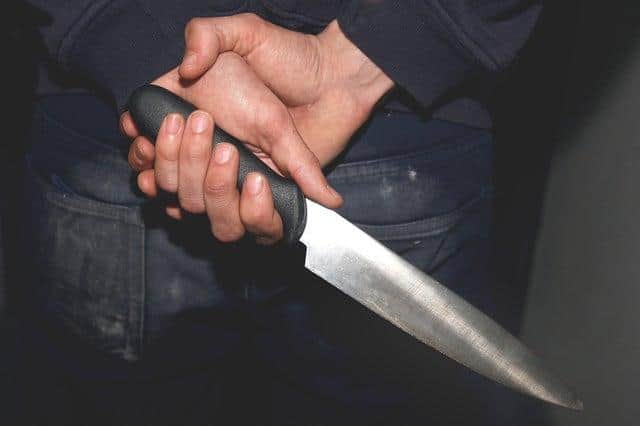 Knife crime stock image
