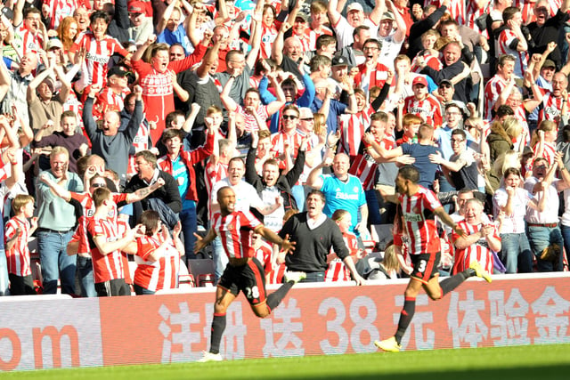 Jermain Defoe celebrates a wonder goal against Newcastle in 2015. Were you there?