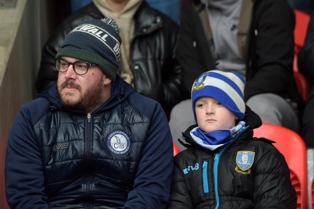 Sheffield Wednesday fans take their seats ahead of the Owls atch against Doncaster Rovers