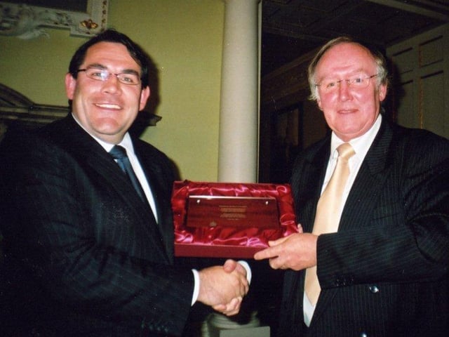 Doncaster’s Elected Mayor Martin Winter was seen presenting a commemorative plaque to founder/musical director John Ellis MBE in recognition of Doncaster Youth Jazz Association’s enormous contributions to the area’s cultural activities since its inception.