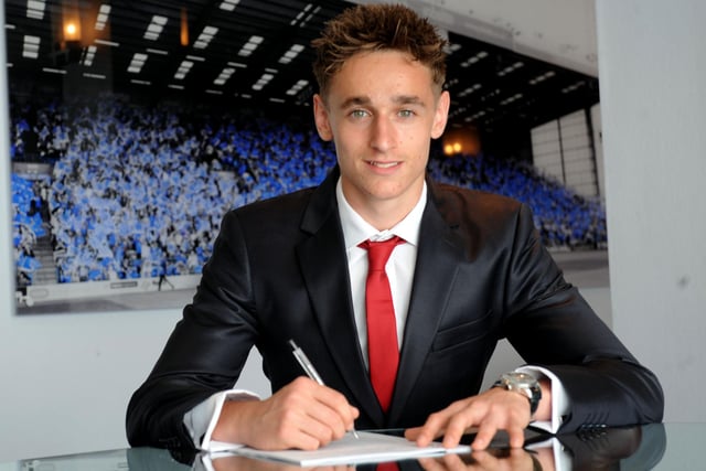 A proud day as the 16-year-old Waterlooville lad pens his apprenticeship with Pompey in 2013.