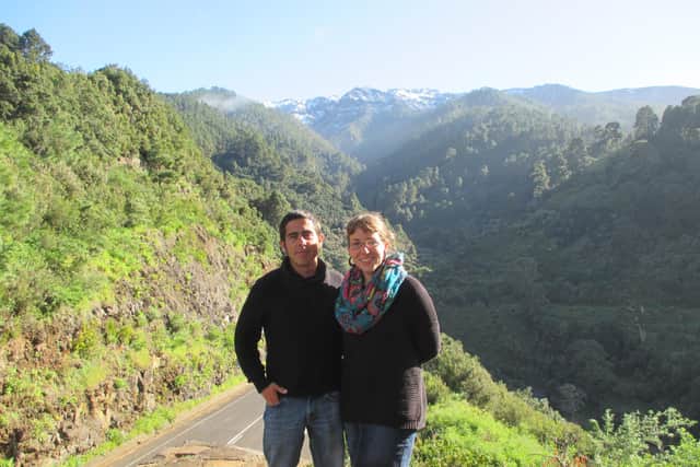 Adelina and Juanpe in La Palma, 2016.