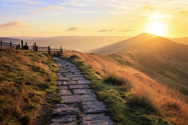 Mam Tor was ranked as the second best place for watching sunsets and sunrises across the country - only beaten to the top spot by Snowdon.