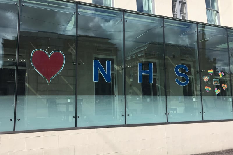 A Glasgow business demonstrates support for the NHS.