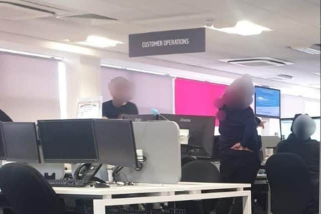 Photos from Plusnet's headquarters in Sheffield, where worried staff claim social distancing guidelines designed to prevent the spread of coronavirus are not being followed