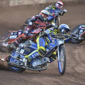 Captain Kyle Howarth on his way to a heat win against Wolverhampton. Photo: Charlotte Flanigan.
