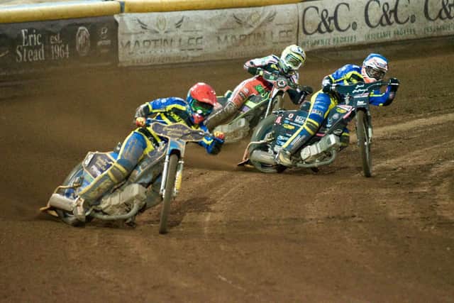 Skipper Kyle Howarth partners with Josh Pickering against Belle Vue at Owlerton.