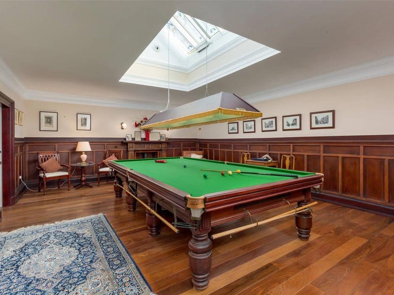 Billiards room.