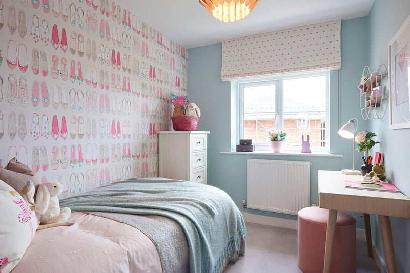 This room is more than functional even though it’s smaller in size, and has been styled as a children's room with a family in mind. There is a desk to give a child somewhere to do their homework – or that there’s the option of making this room a ‘work-from-home office’ if buyers don’t have any children.
