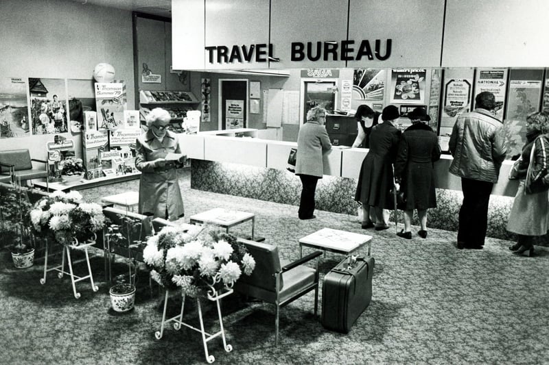 The Travel Bureau in the Brightside & Carbrook Store, Castle House, Sheffield, in 1979