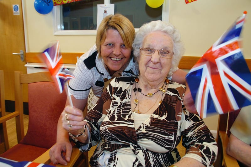 Residents and staff at the Foxby Court Nursing Home held a Royal Wedding Party. Doreen Marwood celebrated her 80th Birthday on the same day. She is pictured with Elaine Owen