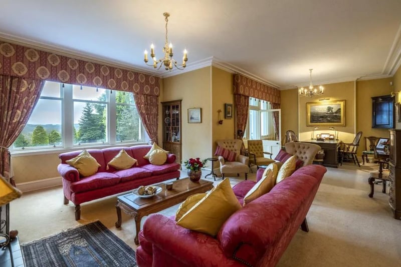 Netherton Lodge is an eight bed property in Aberdeen which is on the market for offers over £1,975,000. The lodge features seven reception rooms and five bathrooms as well as a tennis court and two ponds.