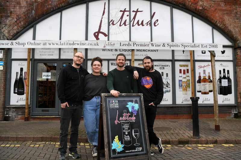 Located in the Calls, Latitude Wine & Liquor Merchant is a specialist shop selling fine wines and bottled craft beers. Pictured is the team behind the independent shop in the heart of Leeds. 