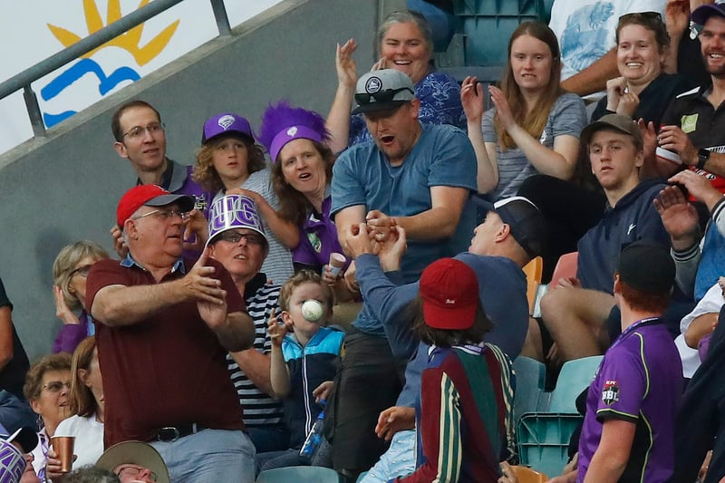 Catching a ball in the crowd is a pretty joyous spectator experience as it is, but just imagine if your one-handed wonder-catch also dismissed Southern Brave Women's Stafanie Taylor on the brink of scoring the winning runs. You'd get your name on the scorecard, too.