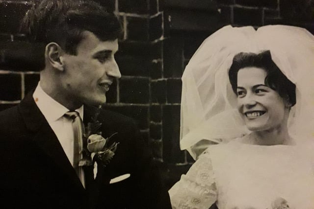 Nicole Demaine said: "Maternal grandparents. Ann Joan Marsden and Keith Williams on their wedding day."