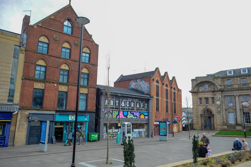 The new-look Fitzalan Square. The large building on the left used to be the Bells Hotel