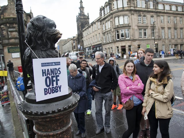 In August 2017 a campaign was launched urging visitors to heep their 'Hands Off Bobby'. Touching the statue's nose had become a tradition with tourists.