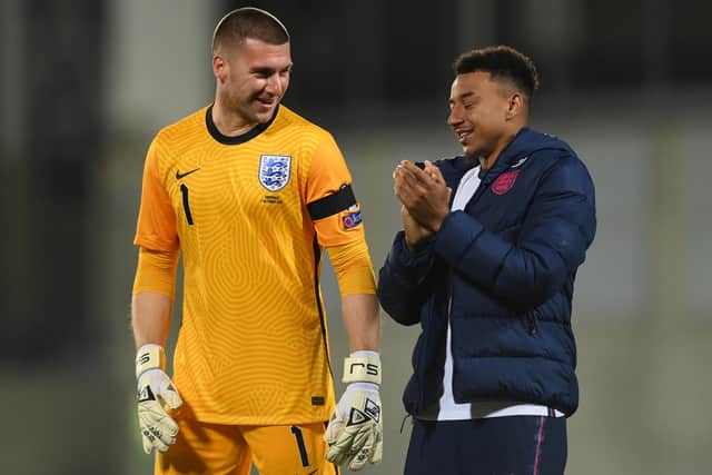 England's Sam Johnstone is expected to feature in the West Bromwich Albion side that faces Sheffield United at Bramall Lane (Photo by Michael Regan/Getty Images)