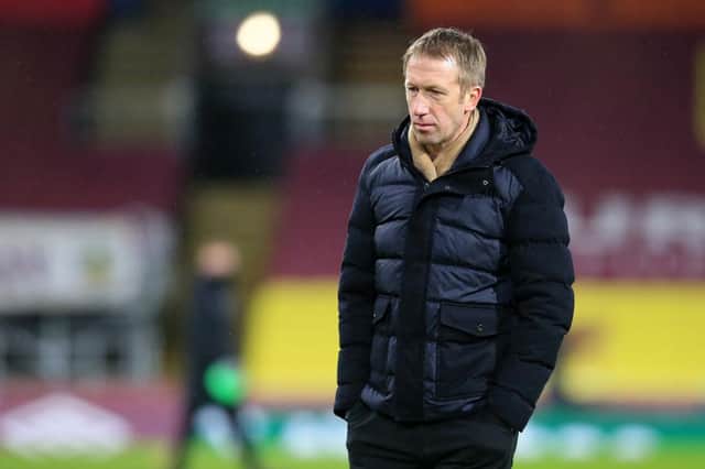 Brighton and Hove Albion boss Graham Potter. (Photo by Lindsey Parnaby - Pool/Getty Images)
