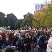 Several hundred people gathered at Devonshire Green in Sheffield city centre for the Enough is Enough rally, held to push back against rising bills and low wages