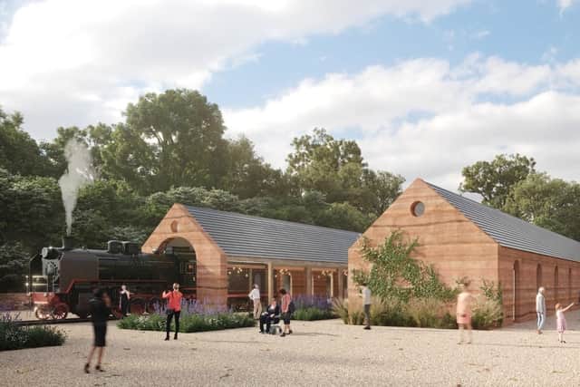 Designs for new buildings for the ironworks site have been inspired by the Victorian furnace sheds which originally stood there.