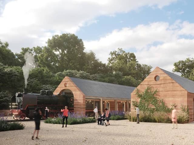 Designs for new buildings for the ironworks site have been inspired by the Victorian furnace sheds which originally stood there.