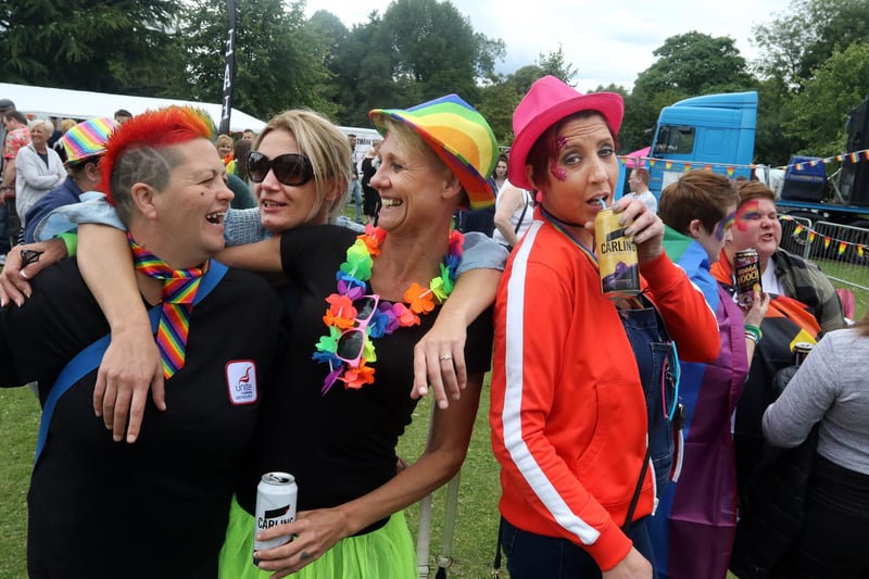 Rainbow Joe, Sarah, Kerry, Leah - Gay pride Chesterfield.