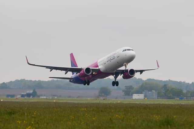 Wizz Air first flight to Faro, Portugal from Doncaster Sheffield Airport on May 27. Picture: Shaun Flannery/shaunflanneryphotography.com