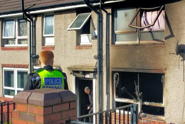 Crime scene investigators are now combing through the home on Wordsworth Avenue following the fire at 9pm on March 21.