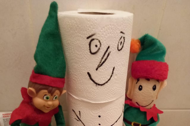 Jacqueline Carver's elves got creative with toilet roll.