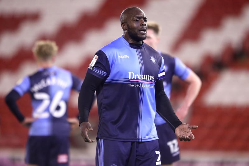 Released: Ryan Allsop, Cameron Yates, Giles Phillips, Darius Charles andAndron Georgiou.
Contract discussions: Adebayo Akinfenwa (pictured)
Picture: Alex Pantling/Getty Images