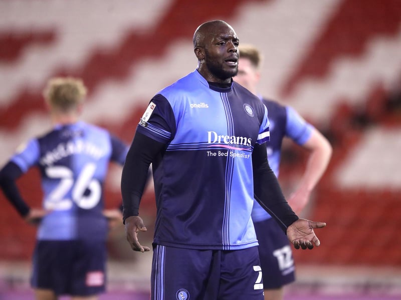 Released: Ryan Allsop, Cameron Yates, Giles Phillips, Darius Charles andAndron Georgiou.
Contract discussions: Adebayo Akinfenwa (pictured)
Picture: Alex Pantling/Getty Images