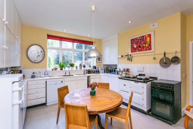 The kitchen is in need of a bit of modernisation, but provides a decent size space with room for a central island or breakfast table at its centre.