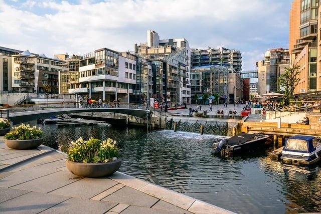 James Watson was supposed to head to Oslo, the capital of Norway. Pictured is the Aker Brygge neighbourhood.