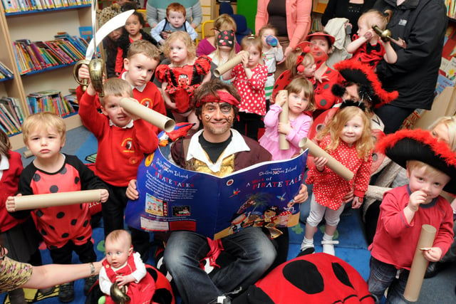 Stories aplenty with Pirate Pete at the Ladybird Live Day at South Shields Central Library. Remember this from 2013?