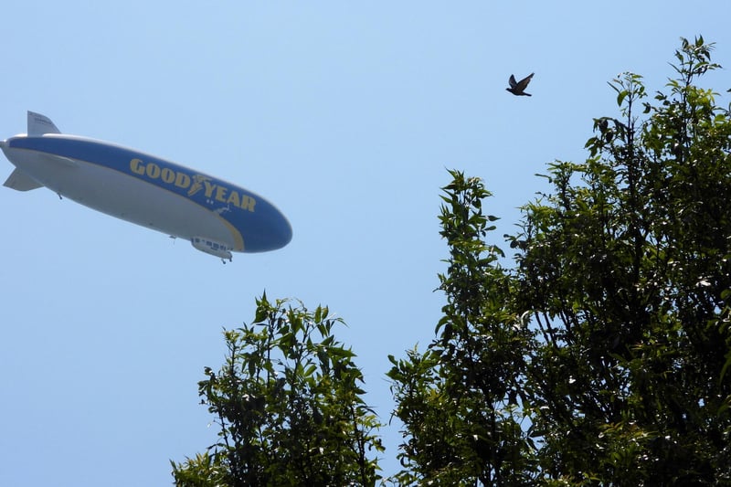 The Goodyear Blimp over Portsmouth on Thursday, July 1. Picture: William Bates