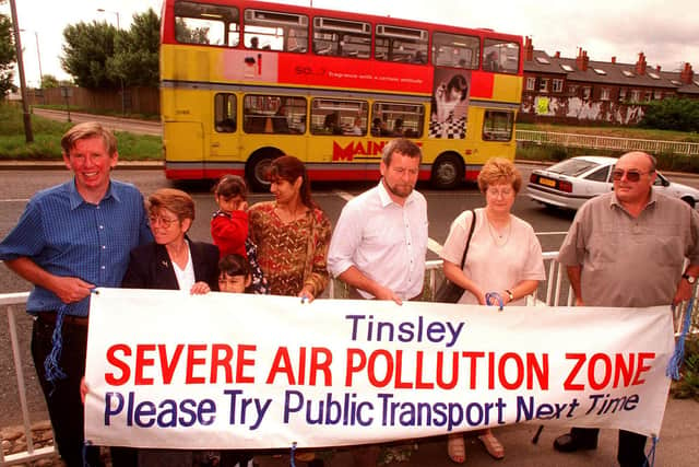 Pollution protest in July 1998.